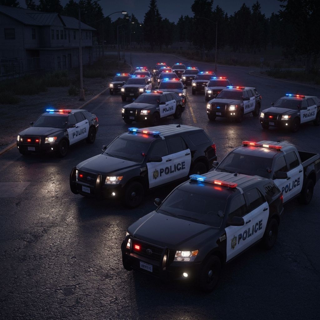 Police vehicle formation